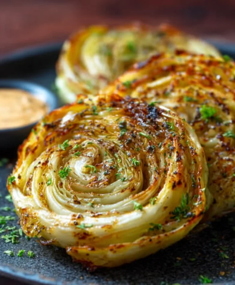 Oven Roasted Garlic Cabbage Steaks – Easy Side