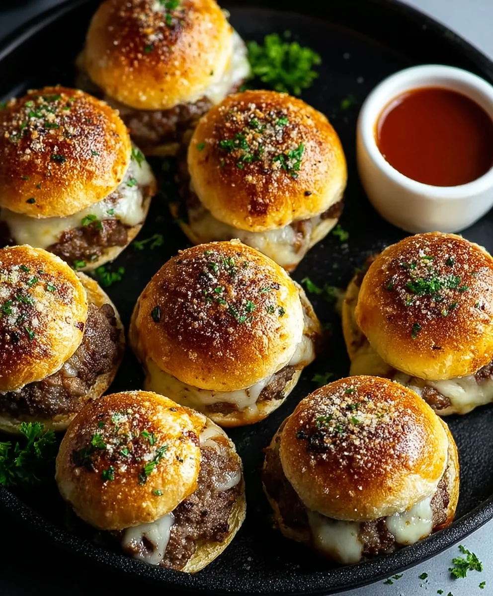 Irresistible Garlic Parmesan Cheeseburger Bombs