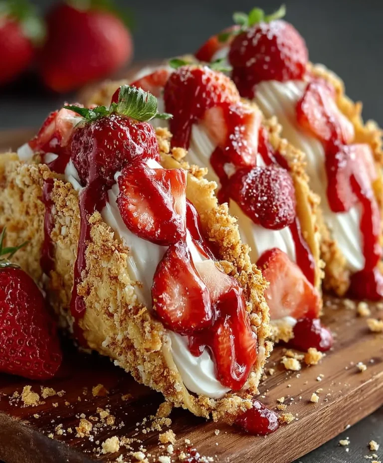 Strawberry Crunch Cheesecake Tacos-Sweet Treat