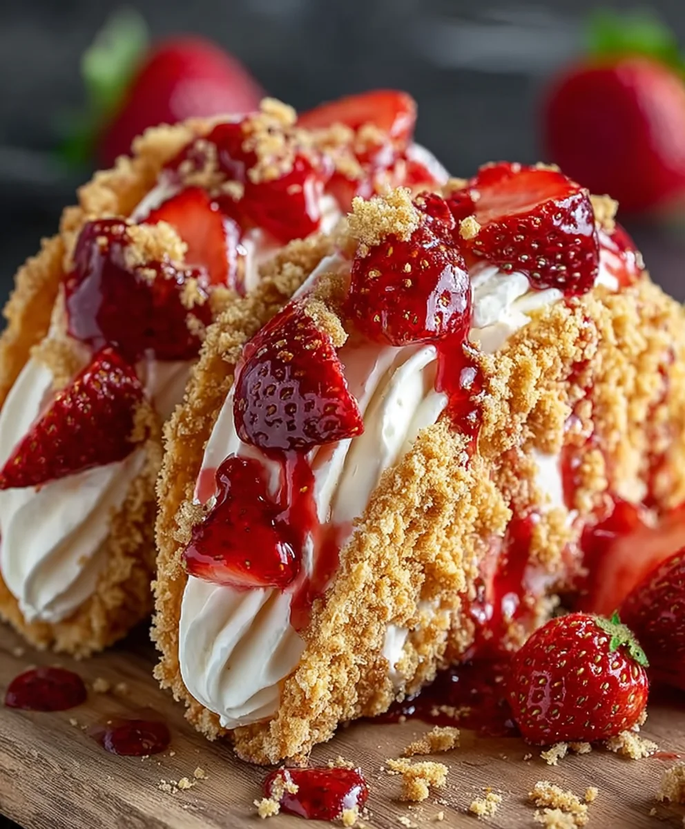 Strawberry Crunch Cheesecake Tacos-Sweet Treat