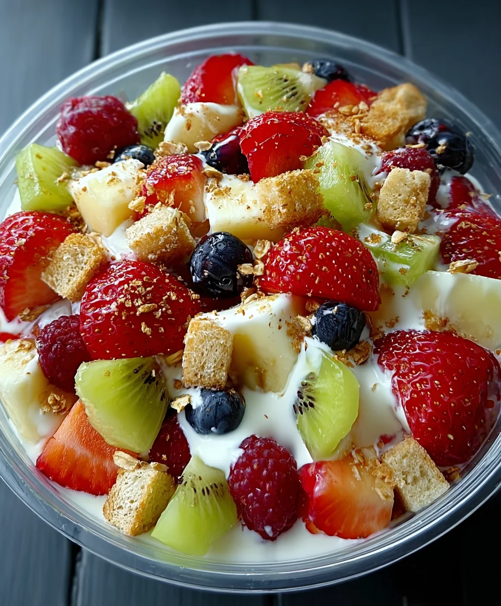 Easy Cheesecake Fruit Salad Delight - Refreshing Treat
