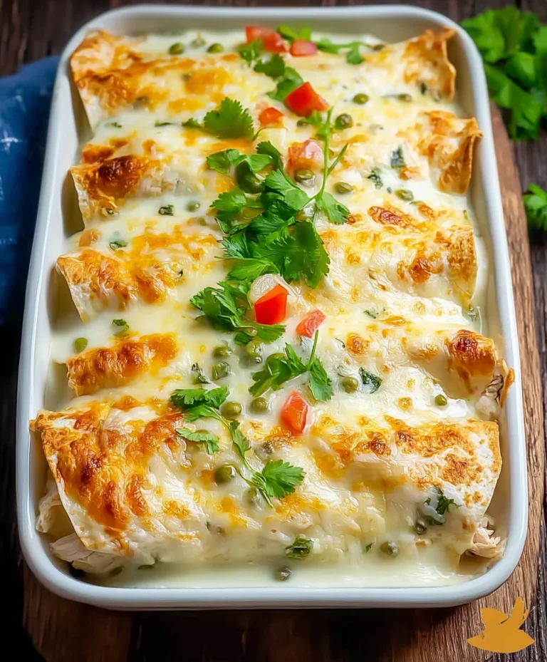 Creamy Chicken Enchiladas- Easy White Sauce Recipe