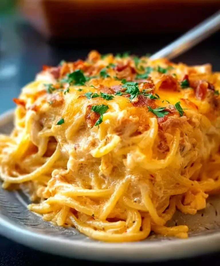 Spicy Cheesy Chicken Spaghetti Casserole Recipe