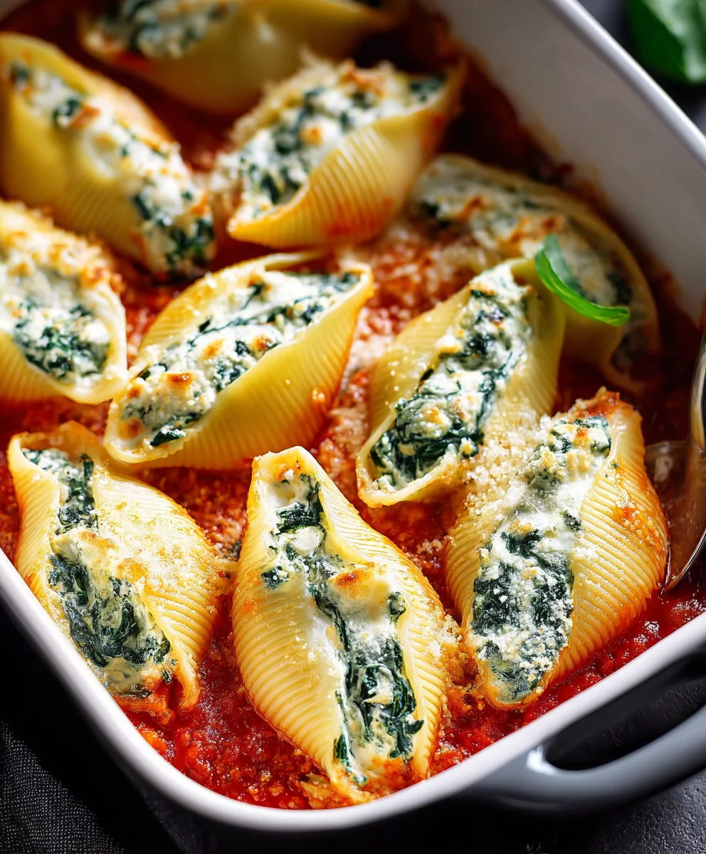 Spinach Ricotta Stuffed Shells- Easy Family Dinner