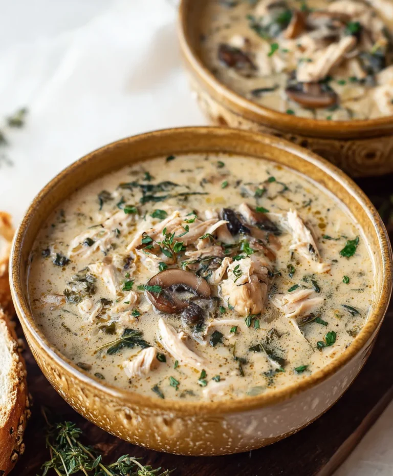 Rotisserie Chicken Mushroom Soup-Comforting & Easy