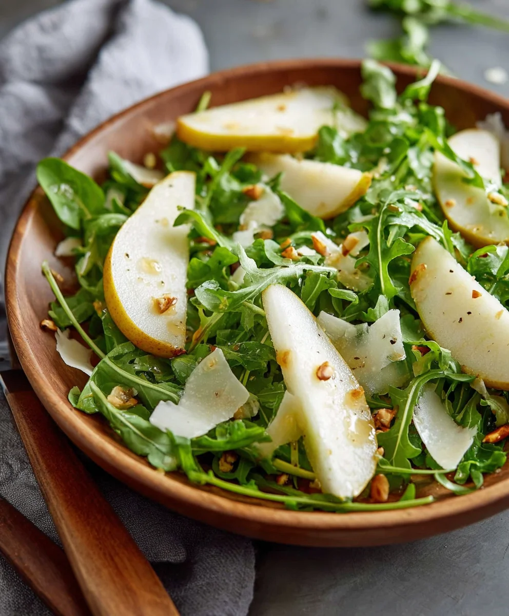 Pear Arugula Salad Honey Vinaigrette Recipe