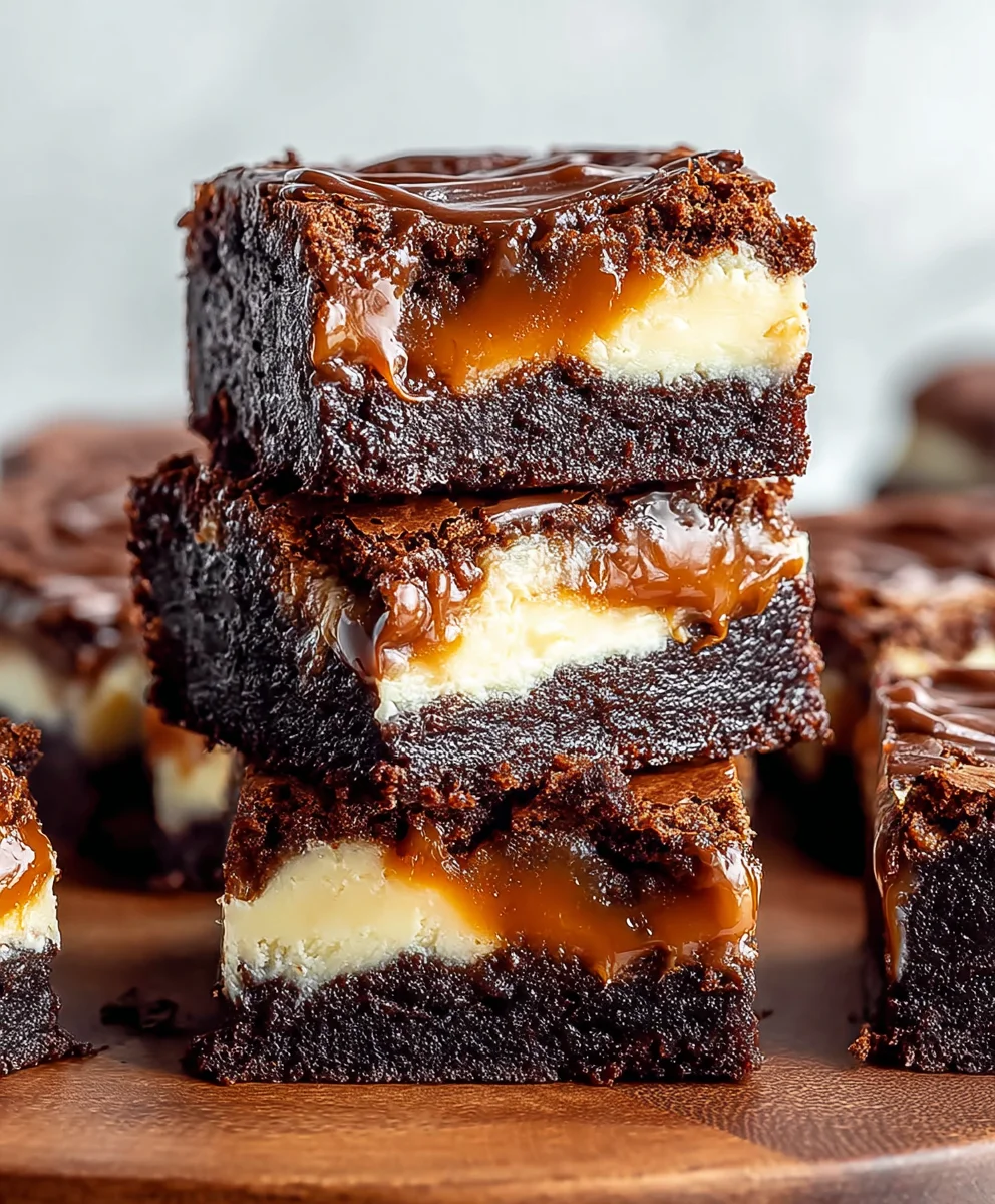 Caramel Nutella Cheesecake Brownies - Decadent Treat