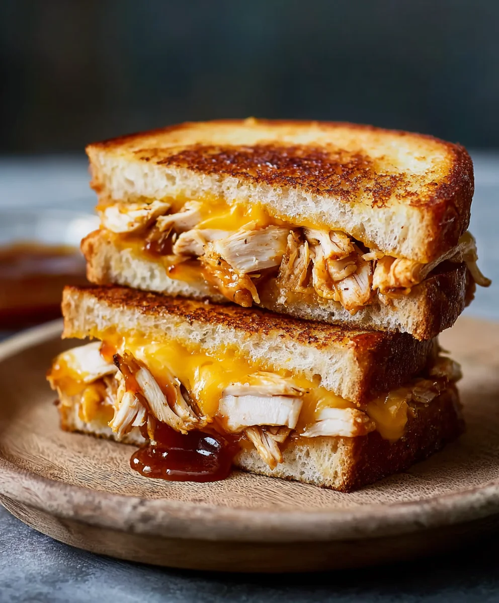 Smoky BBQ Chicken Grilled Cheese-Ultimate Comfort Food