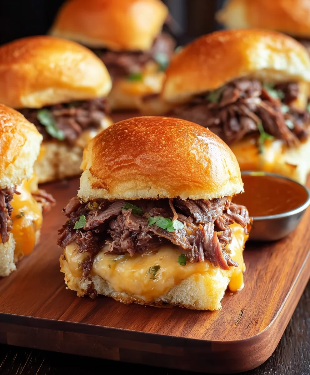 Roast Beef Cheddar Sliders- Easy Appetizer Recipe