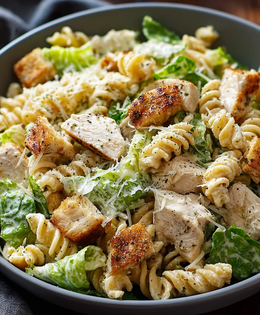 Easy Chicken Caesar Pasta Salad - Quick & Delicious Recipe