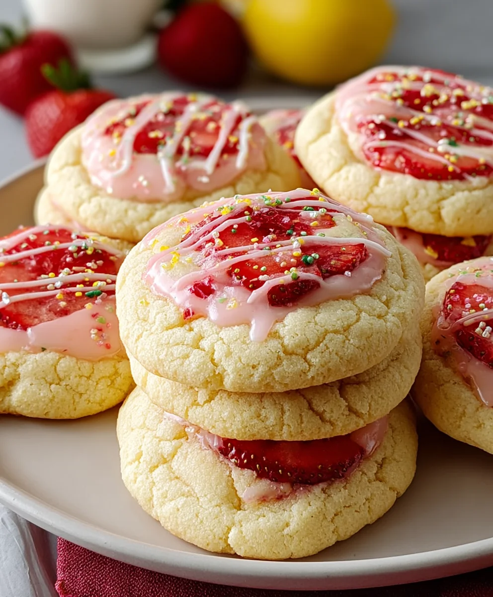 Strawberry Lemonade Cookies - Zesty & Sweet Treat