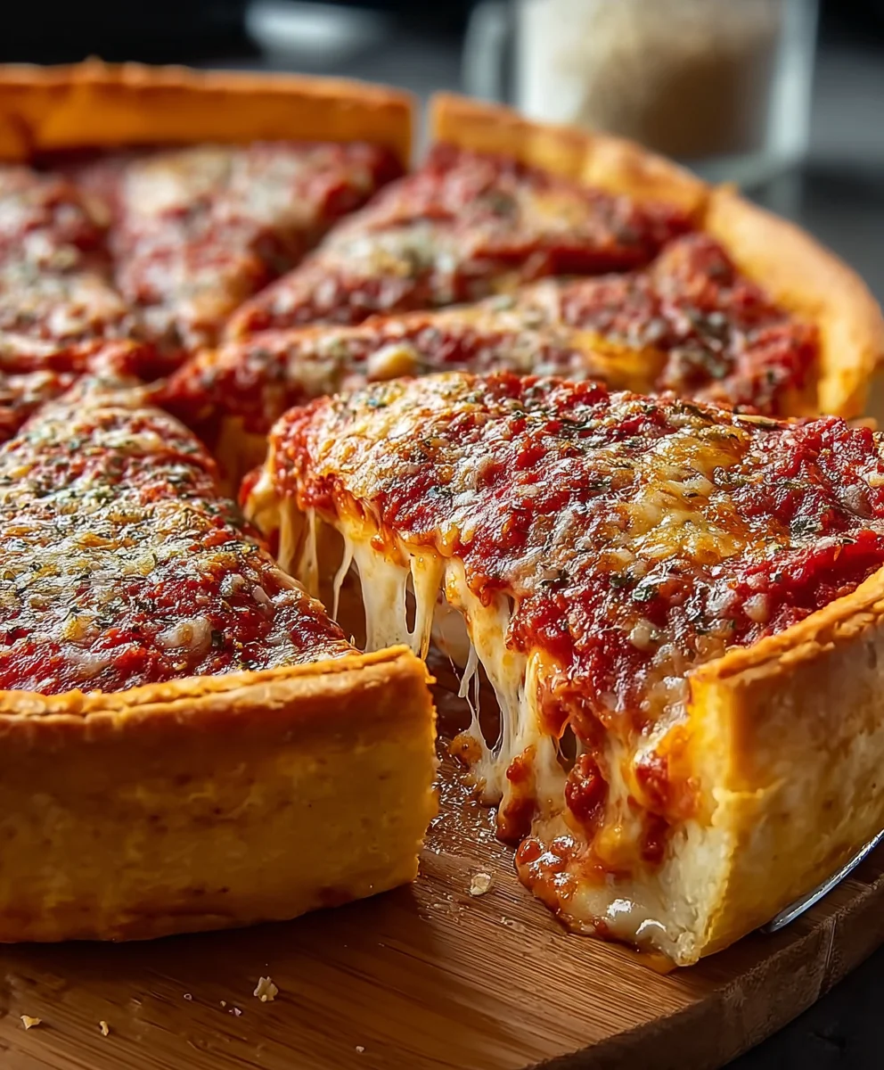Authentic Chicago Deep Dish Pizza Recipe- Easy & Delicious