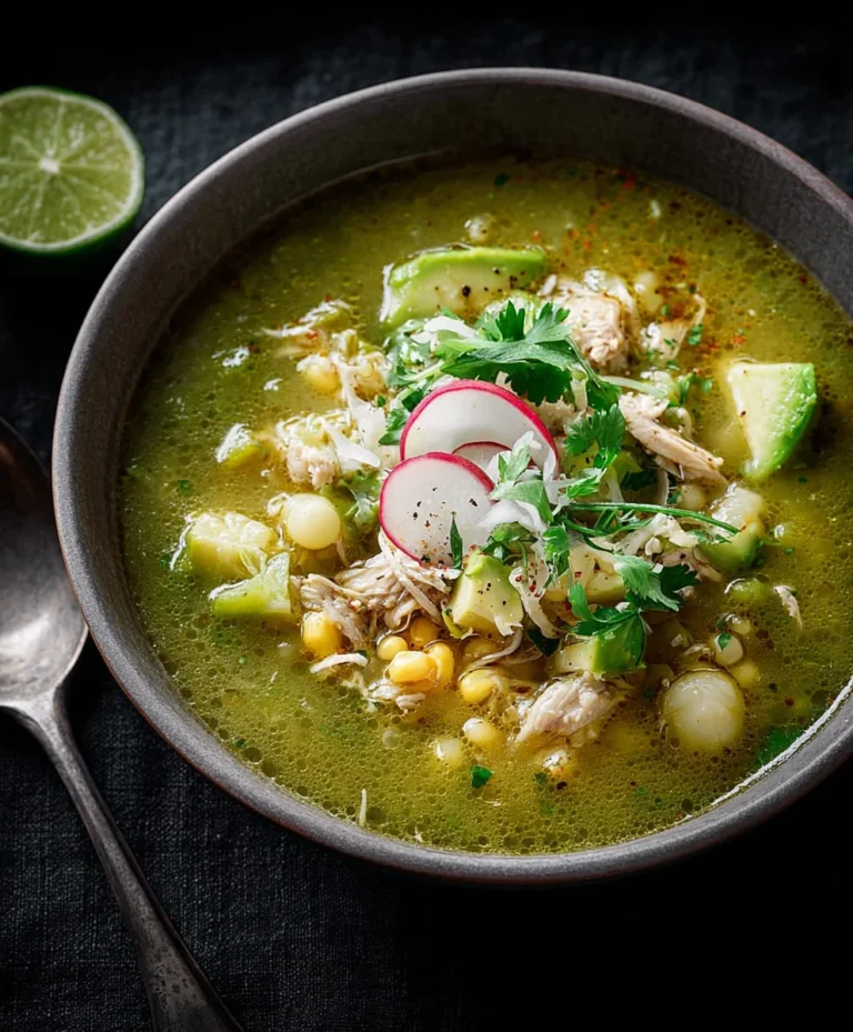 Hearty Beef Pozole Verde Soup – Mexican Green Flavor