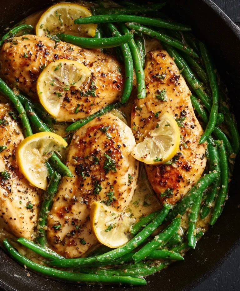 Lemon Garlic Butter Beef-Green Beans Skillet Easy