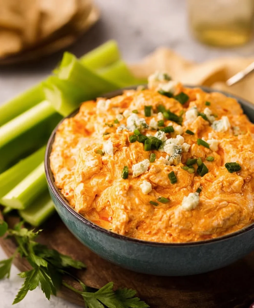 Easy Crockpot Buffalo Chicken Dip-Game Day Ready