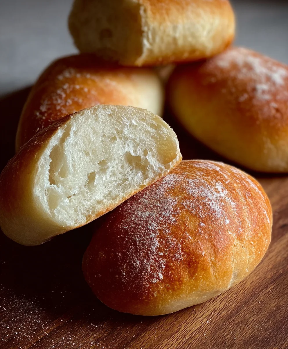 Easy No Knead Sandwich Rolls- Hour Dough