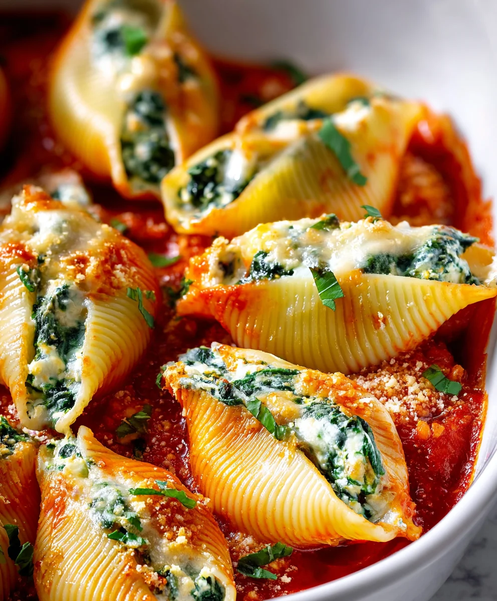 Spinach Ricotta Stuffed Shells- Easy Family Dinner