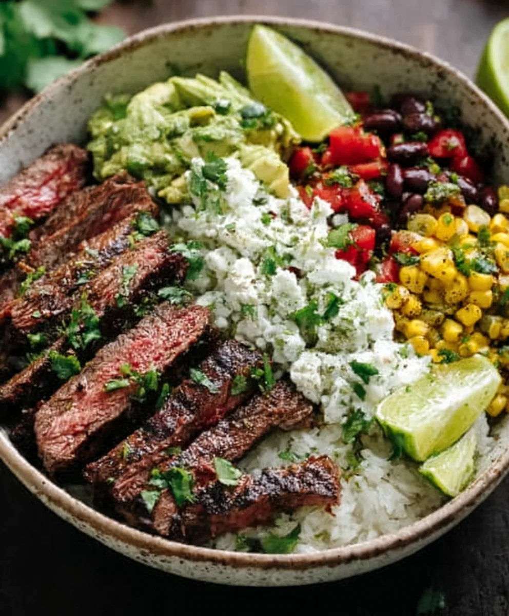 Cilantro Lime Beef Bowls- Quick & Easy Recipe