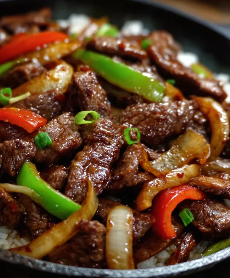 Sizzling Chinese Beef Pepper Steak with Onions Recipe