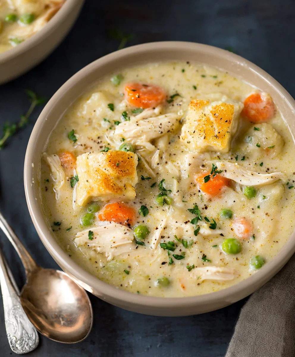 Easy Chicken Pot Pie Soup Recipe