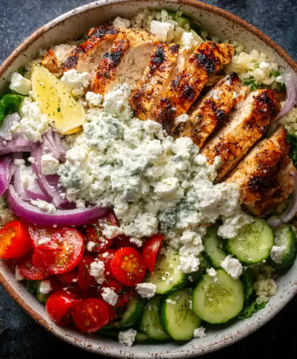 Easy Greek Chicken Bowls - Fresh & Flavorful