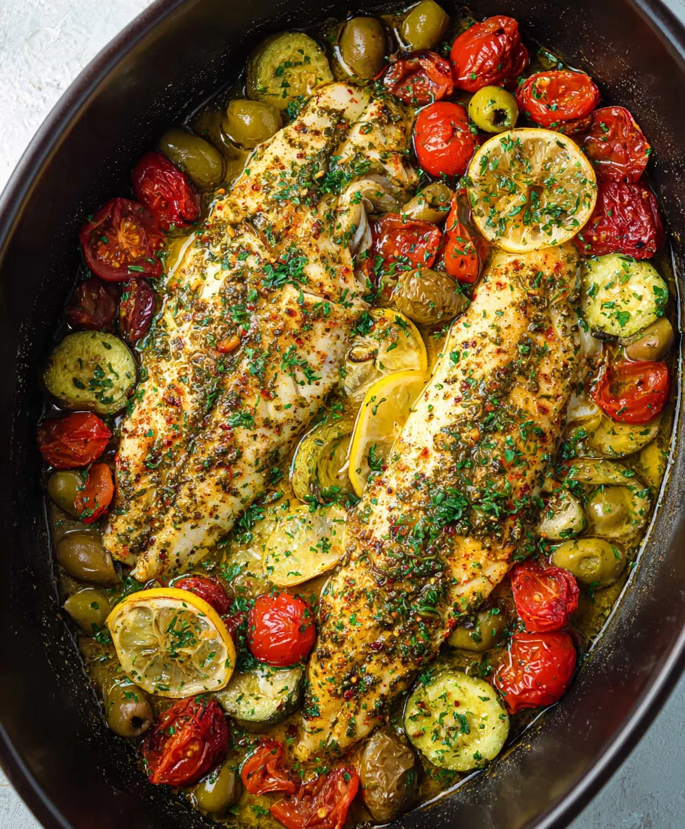 Easy Mediterranean Baked Fish Recipe-Simple & Flavorful