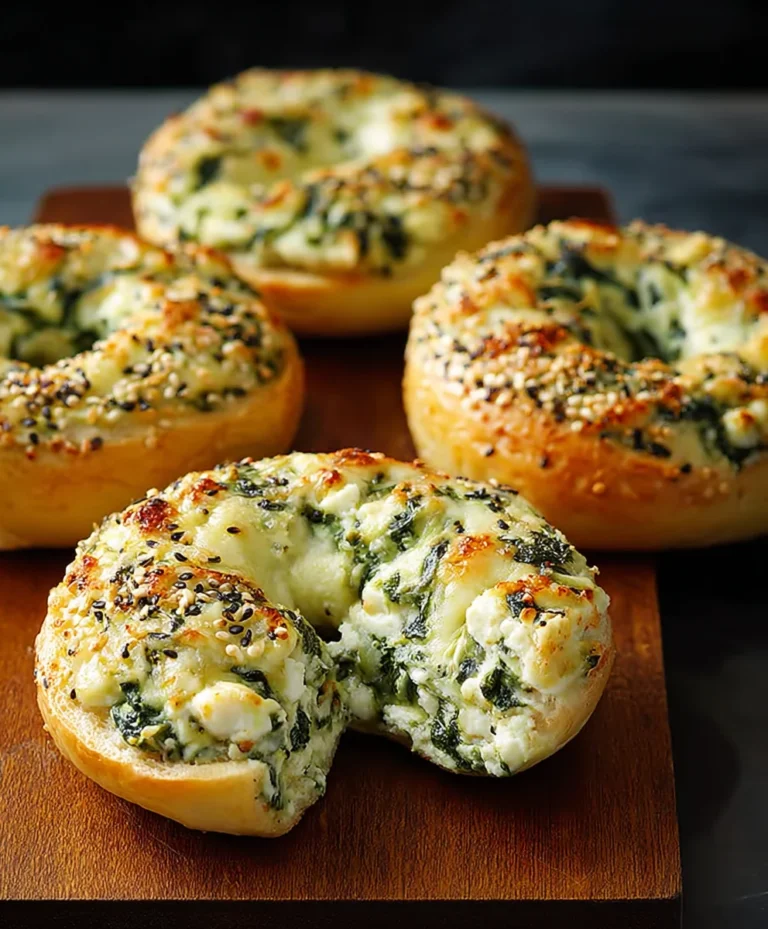 Cheesy Spinach Artichoke Bagels Easy Recipe