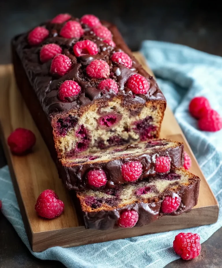 Raspberry Dark Chocolate Banana Bread Recipe-Delicious Treat