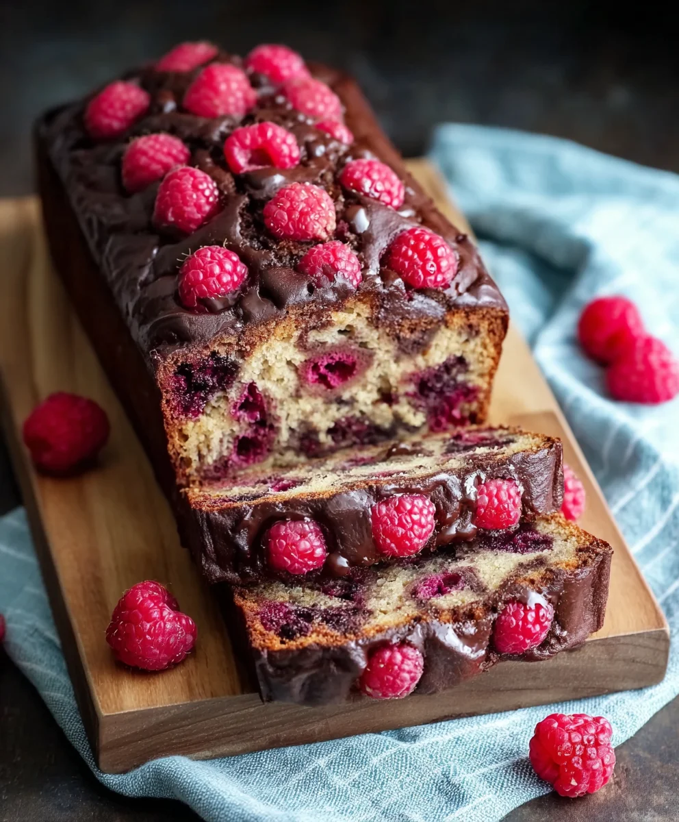 Raspberry Dark Chocolate Banana Bread Recipe-Delicious Treat