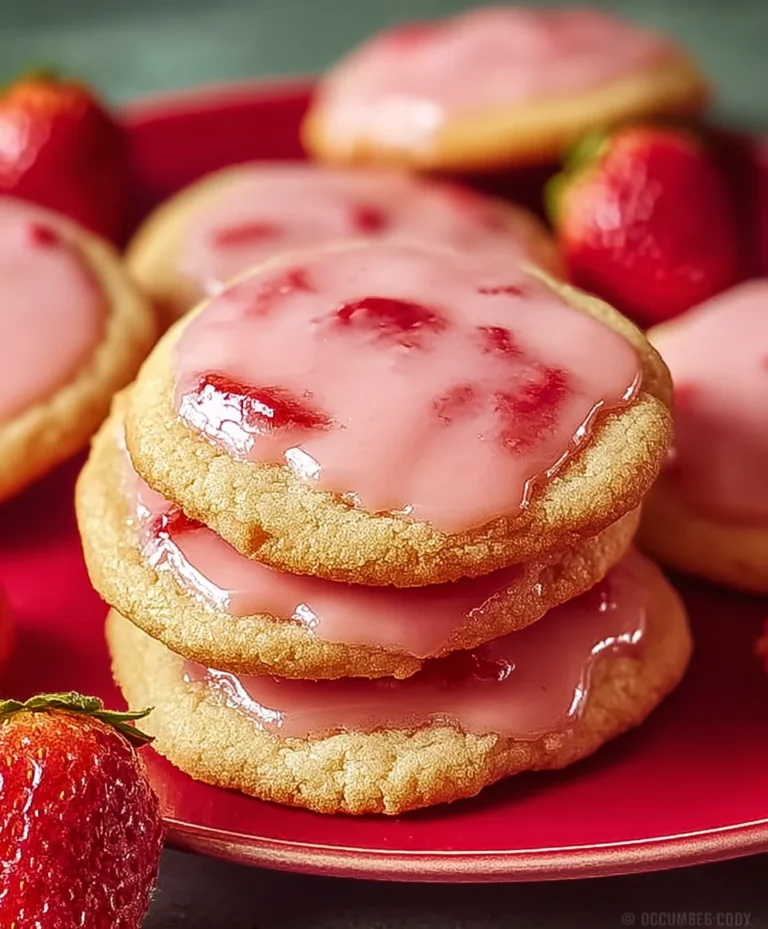 Sweet Strawberry Glaze Cookies- Easy Recipe
