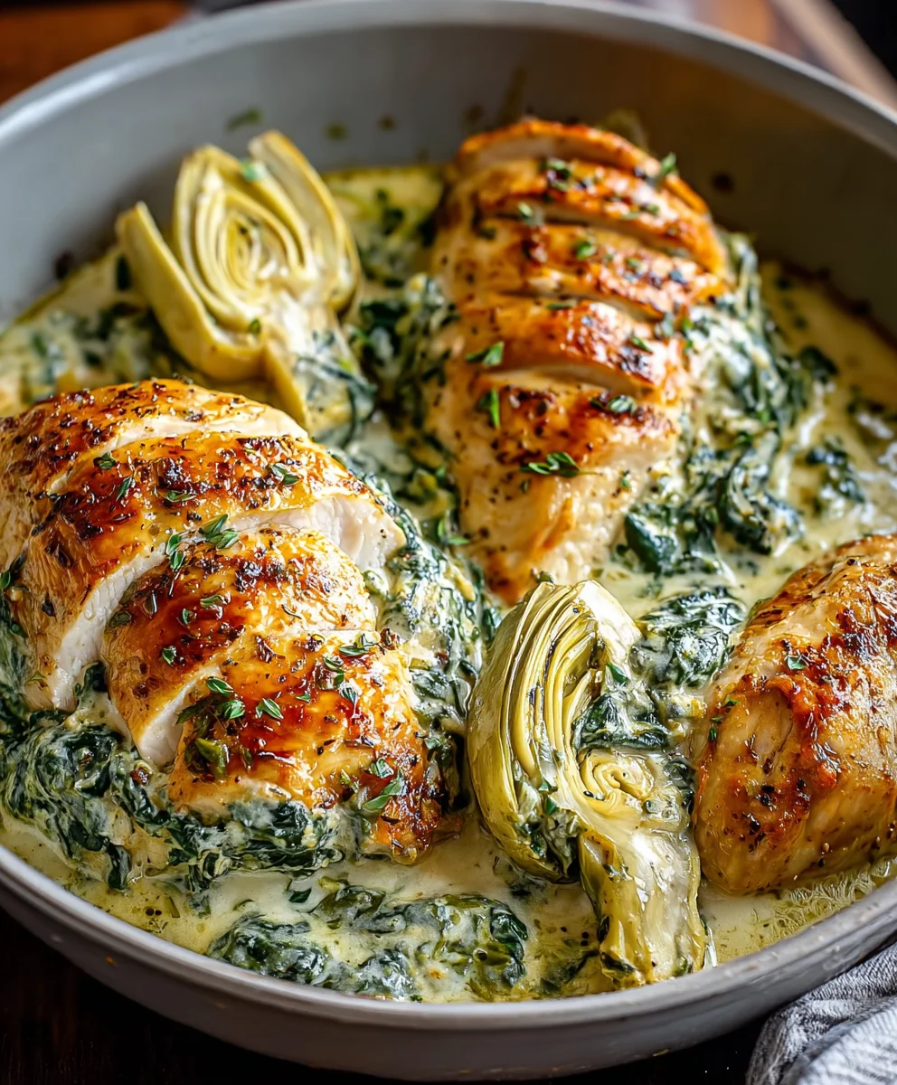 Spinach Artichoke Chicken - Creamy Comfort Food
