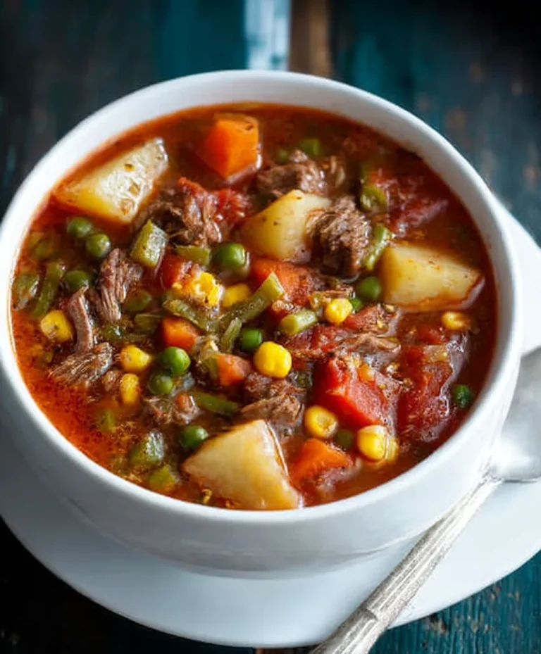 Mom’s Old-Fashioned Vegetable Beef Soup Recipe