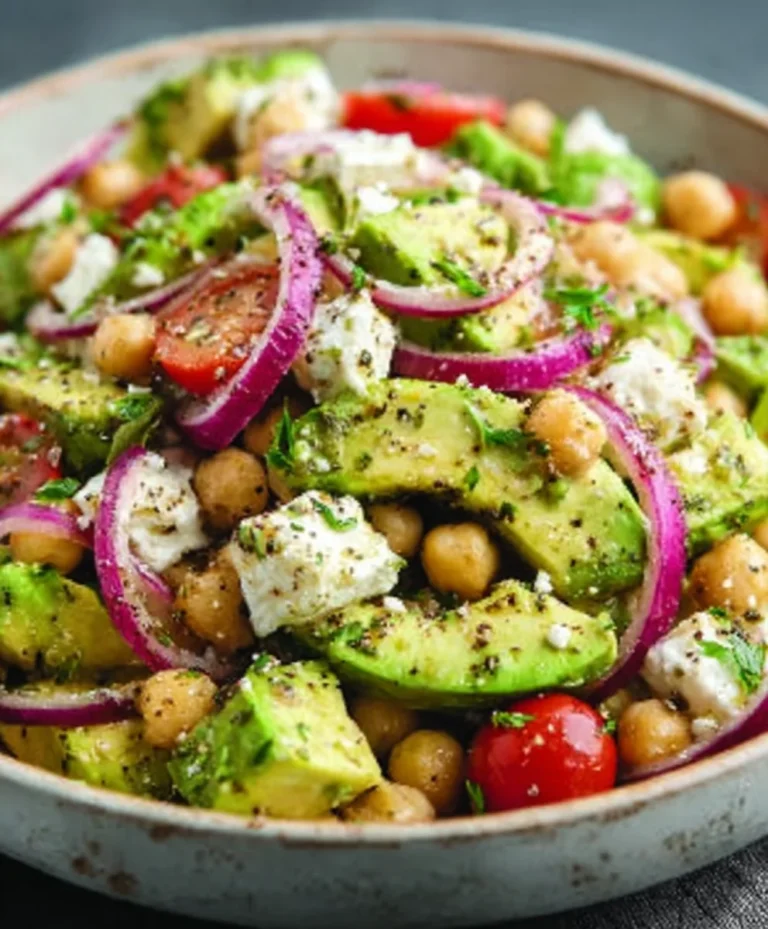 Chickpea Feta Avocado Salad- Fresh & Flavorful Recipe