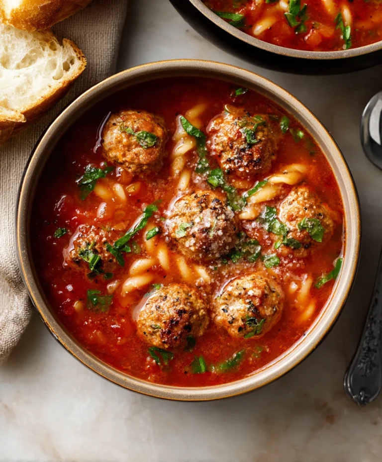 Hearty Beef Meatball Soup – Classic Italian Comfort