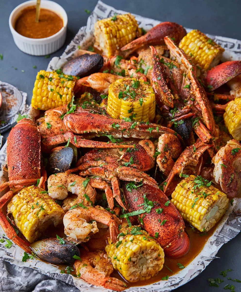 Spicy Cajun Seafood Boil - Garlic Butter Recipe