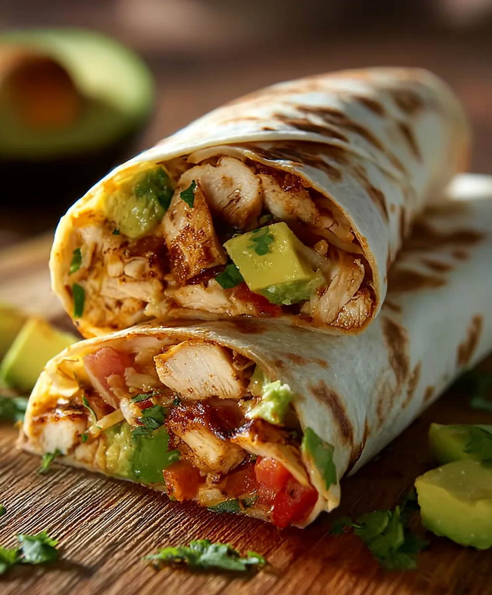 Easy Chicken Avocado Wrap Recipe - Quick Lunch Idea