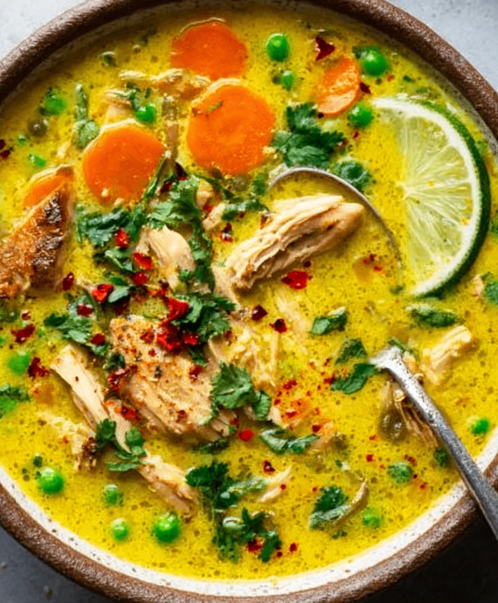 Anti-Inflammatory Turmeric Chicken Soup - Comforting & Healthy