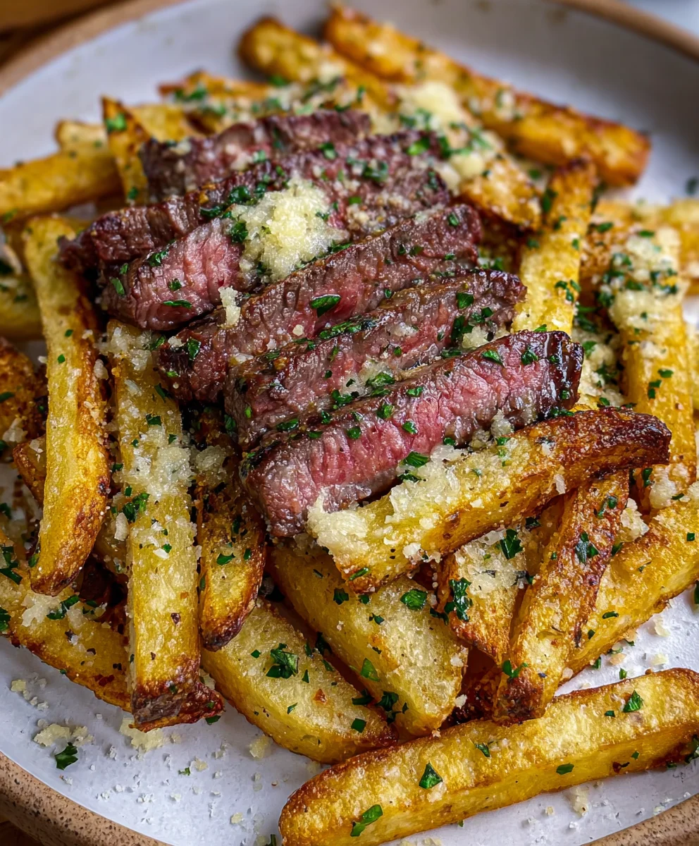 Garlic Parmesan Steak Fries-Easy Oven Recipe