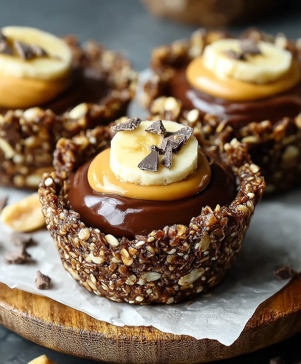 Chocolate Granola Cups-Peanut Butter Filling Recipe