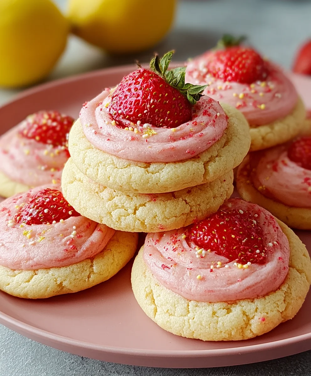 Strawberry Lemonade Cookies - Zesty & Sweet Treat