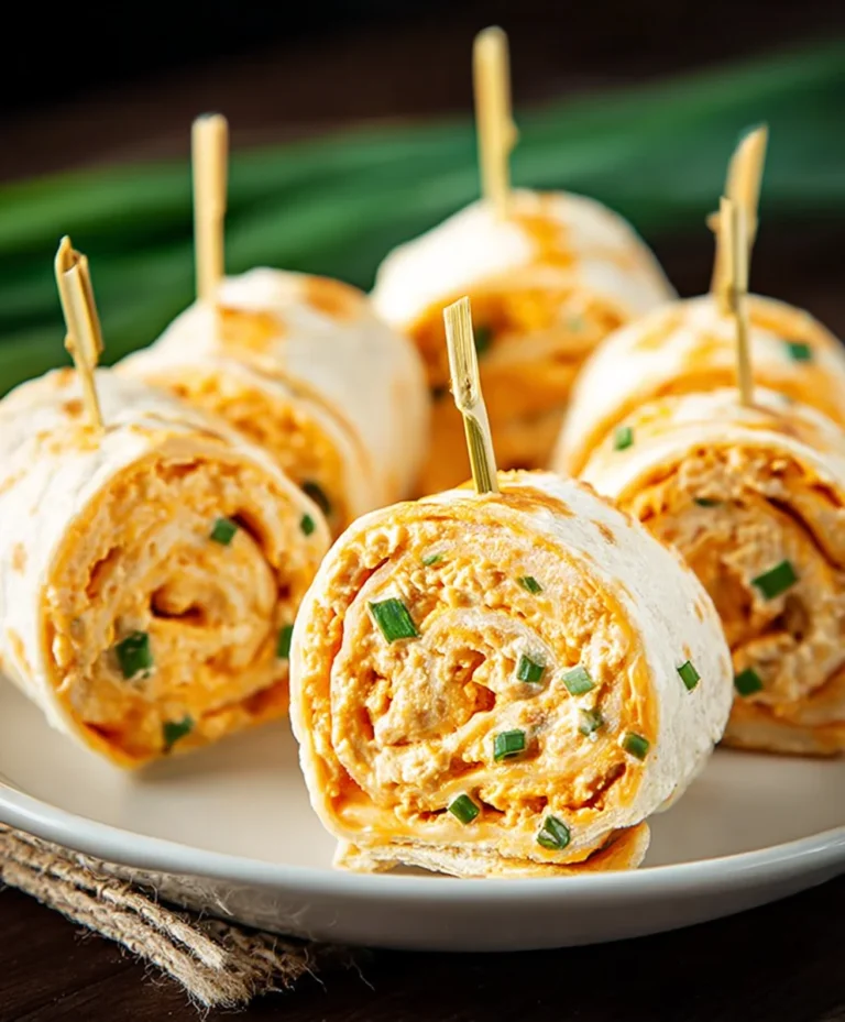 Spicy Buffalo Chicken Tortilla Pinwheels-Easy Appetizer