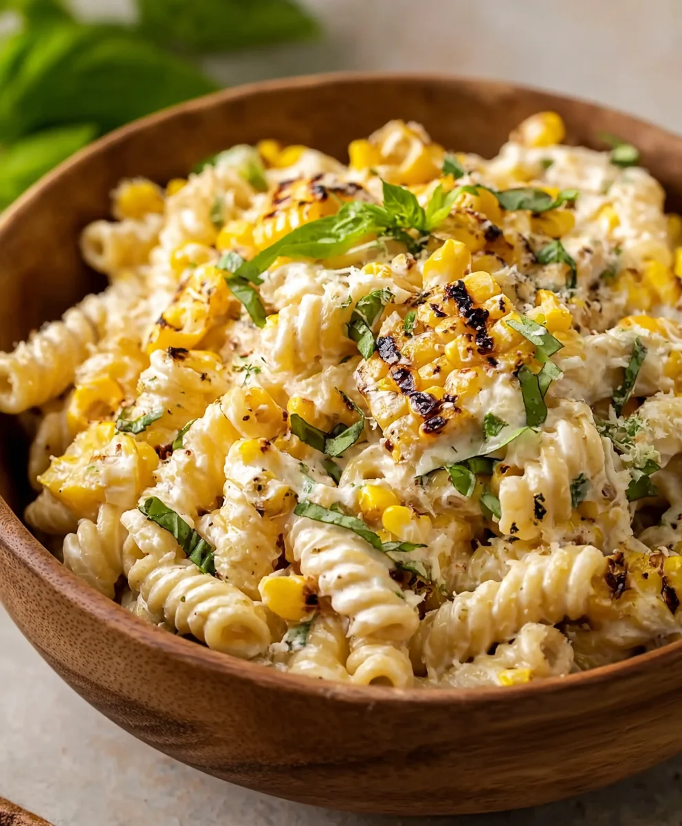 Creamy Street Corn Pasta Salad - Easy & Delicious