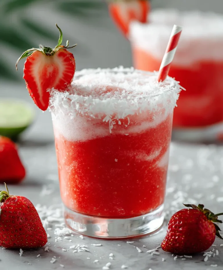 Strawberry Coconut Daiquiri – Refreshing Non-Non-Non-Alcoholic Alternativeic Delight