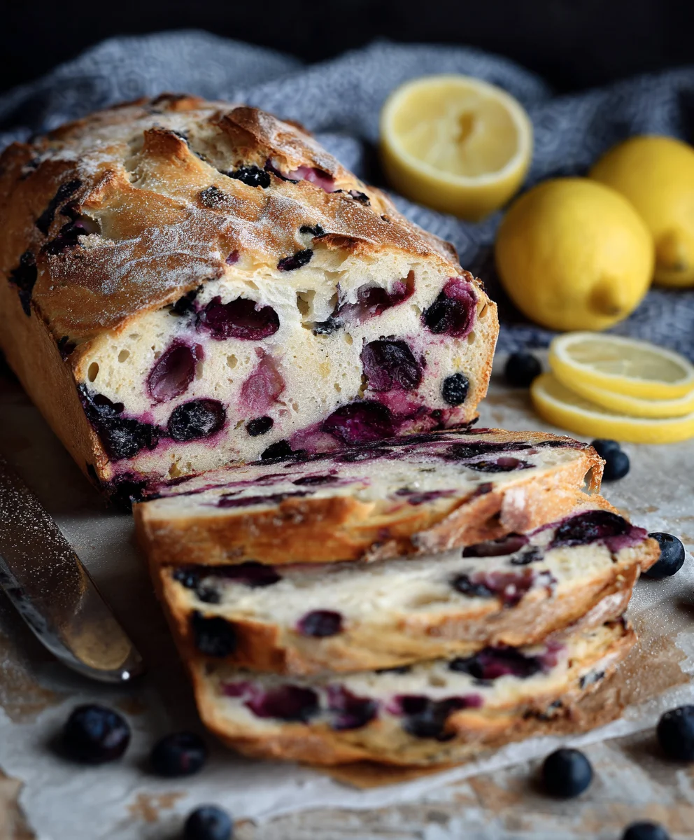 Blueberry Lemon Sourdough Bread-Sweet Tangy Delight
