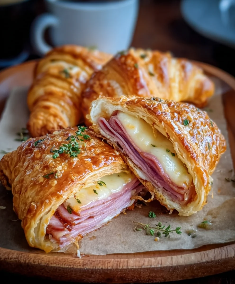 Beef Beef Ham Cheese Croissants-Easy Baked Bites