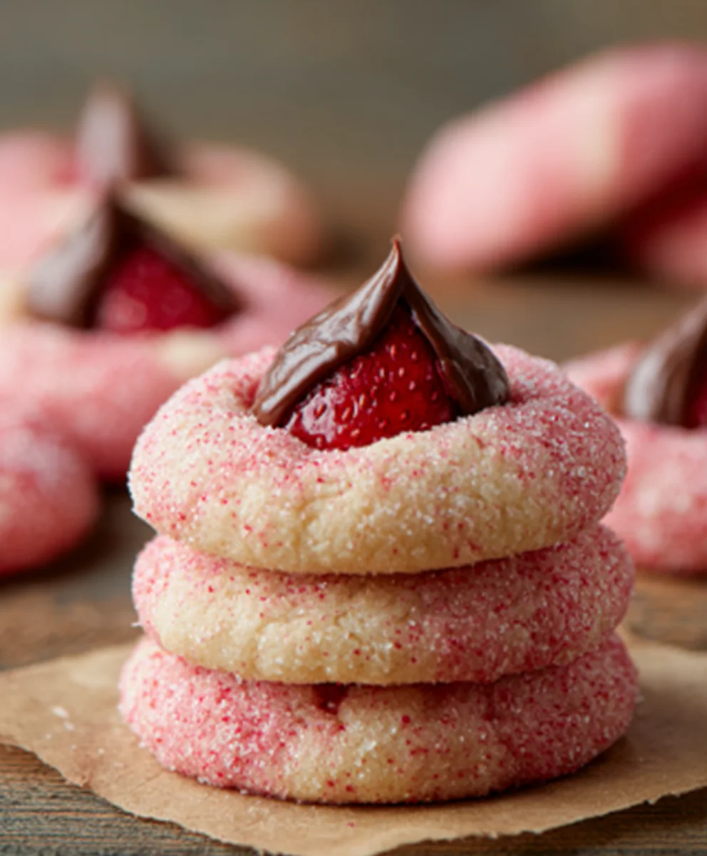 Strawberry Kiss Cookies - Easy Sweet Treat Recipe
