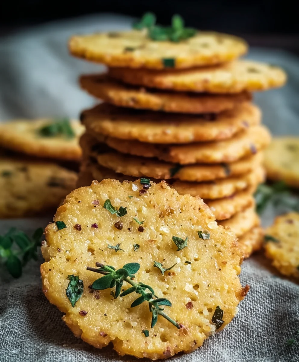 Garlic Herb Chickpea Flour Crackers-Healthy Snack