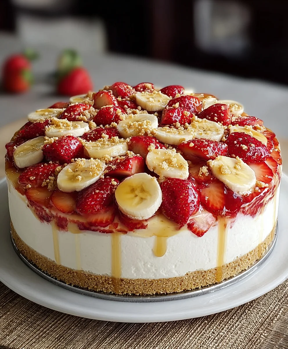 Strawberry Banana Pudding Cheesecake Recipe