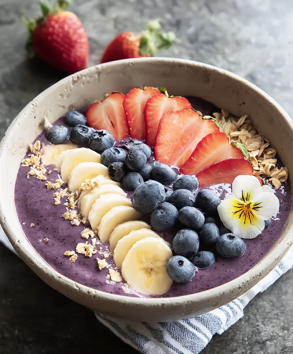 Easy Fresh Acai Breakfast Bowl Recipe - Delicious & Healthy