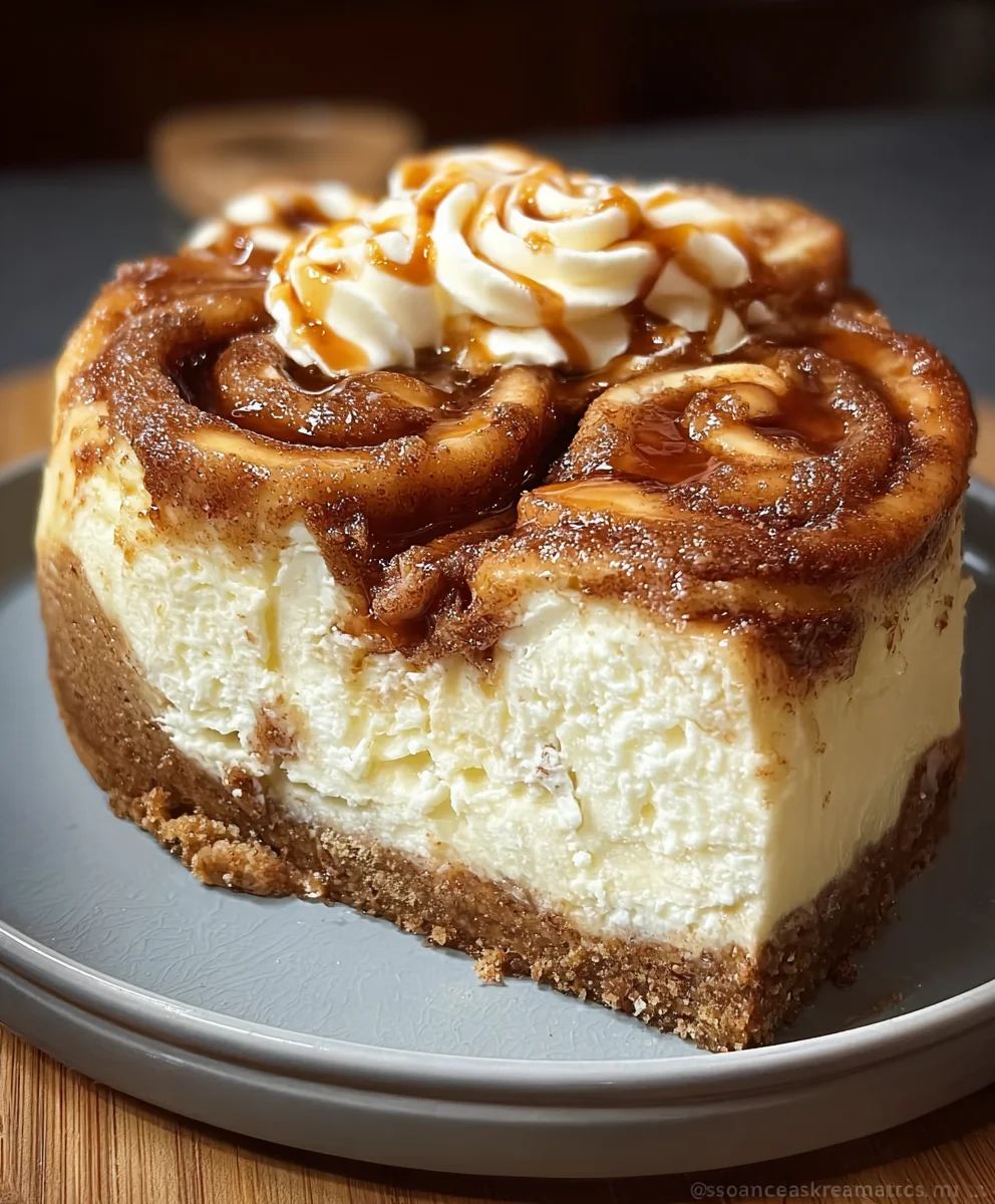 Cinnamon Roll Honeybun Cheesecake - Decadent Dessert Recipe